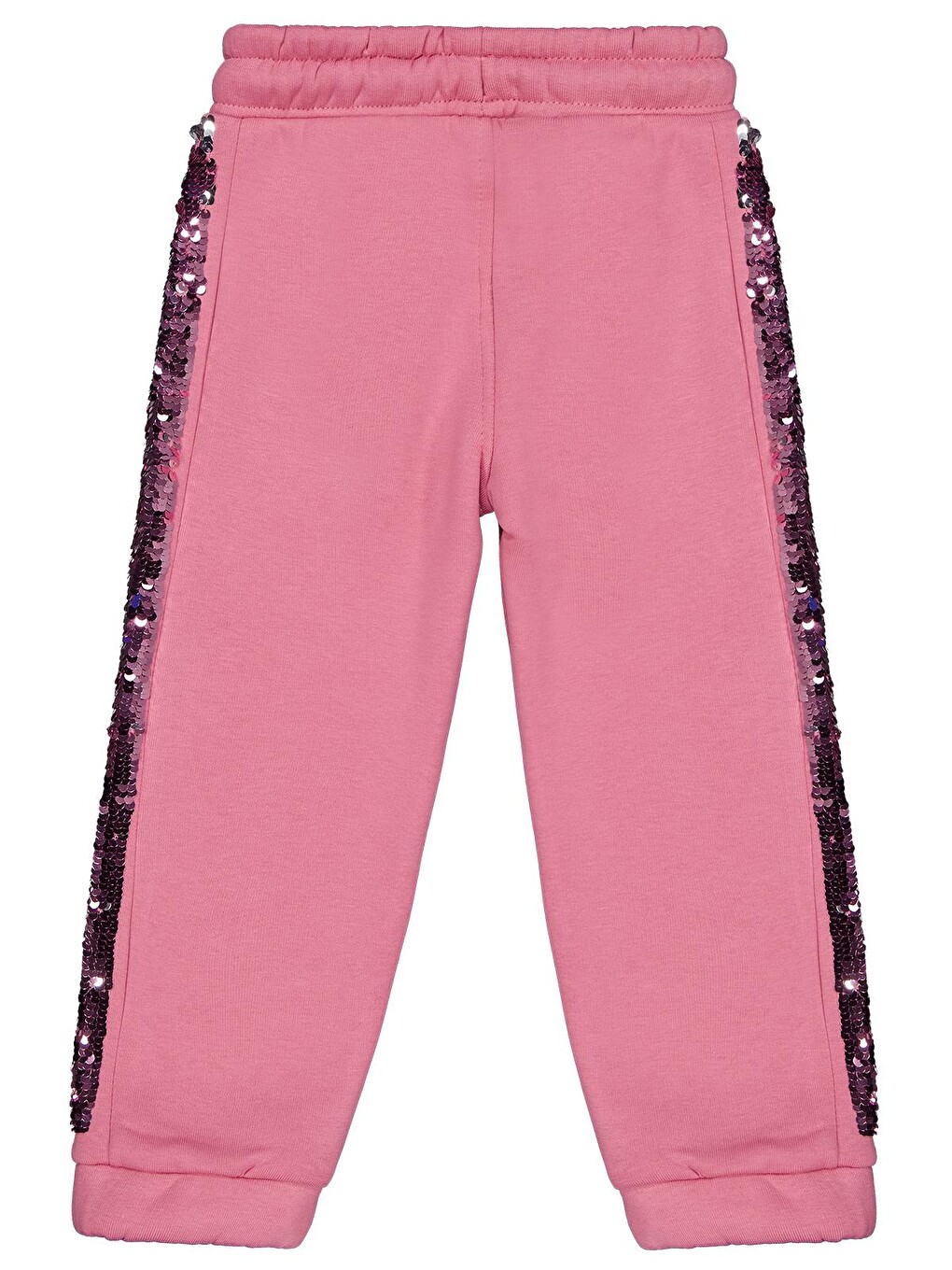 Girls Şerit Pul Nakışlı 2-5 Yaş Eşofman Altı - Pembe-1
