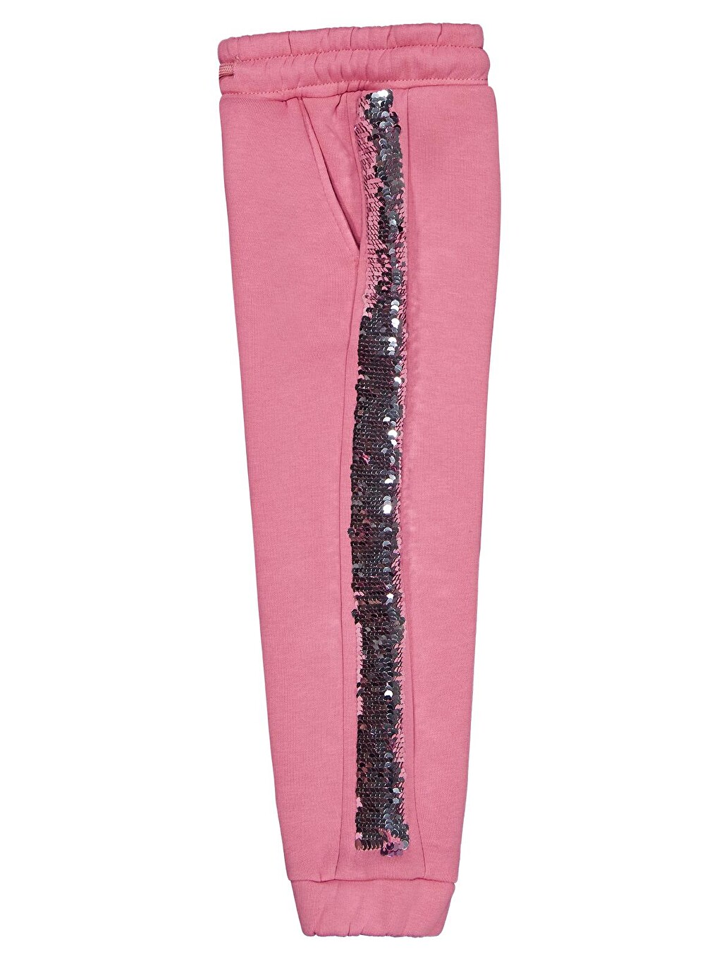 Girls Şerit Pul Nakışlı 2-5 Yaş Eşofman Altı - Pembe-2