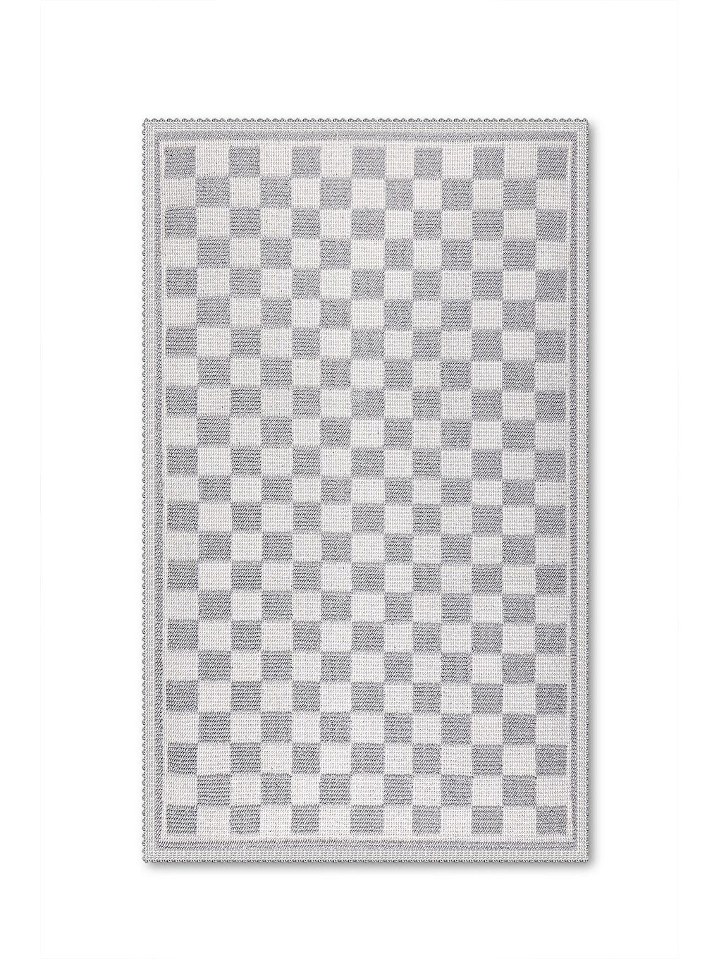 Gri Puantiye Doğal Pamuklu 2'li Banyo Paspas Seti 60X100+50X60 CM - GRİ-1