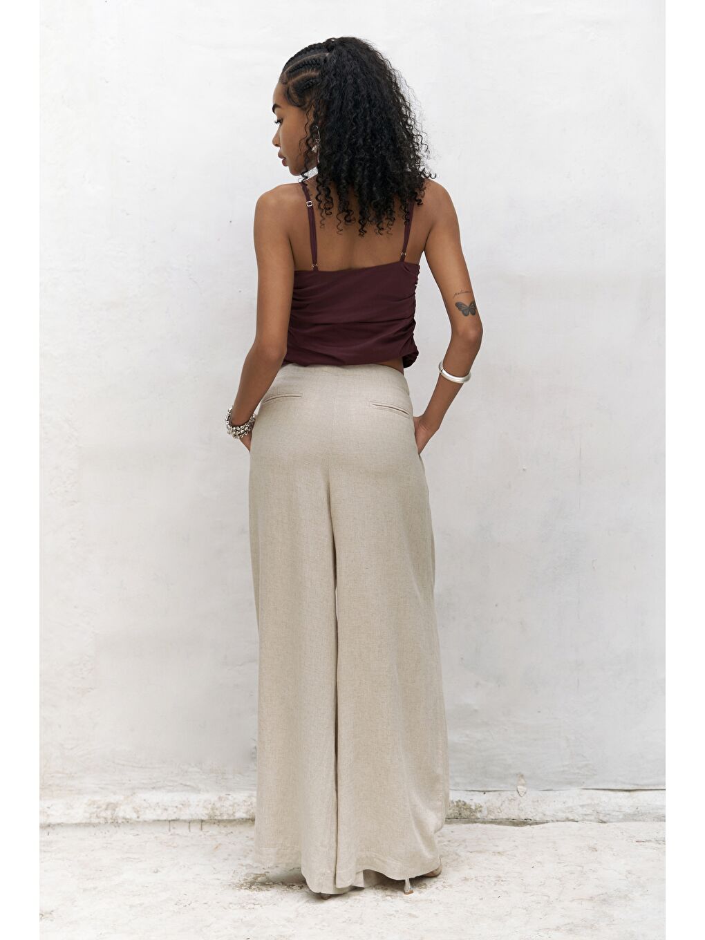 Tia Gül Detay Bordo Crop-3