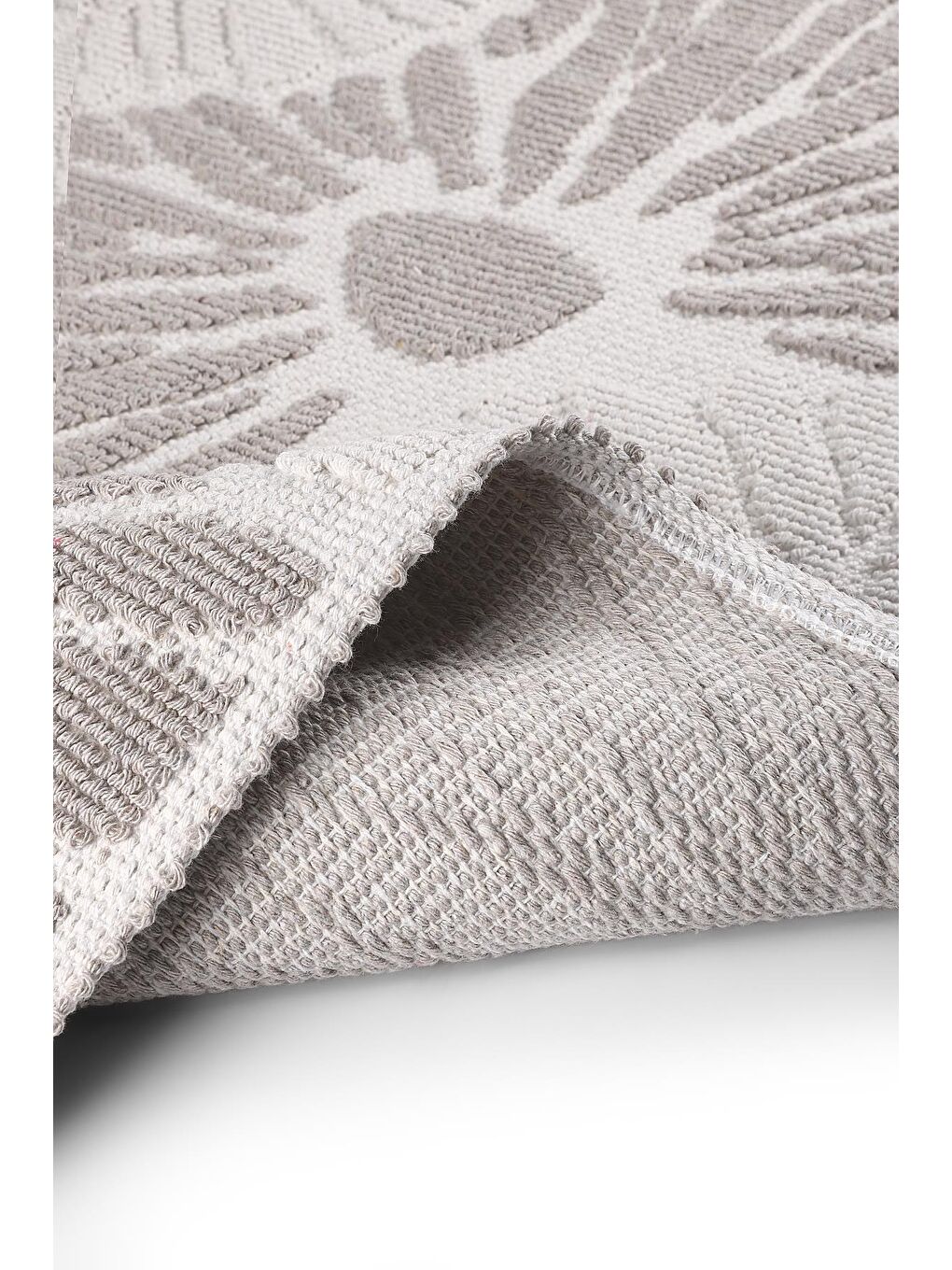 Bej Angers Doğal Pamuklu 2'li Banyo Paspas Seti 60x100+50x60 Cm - Taş-4