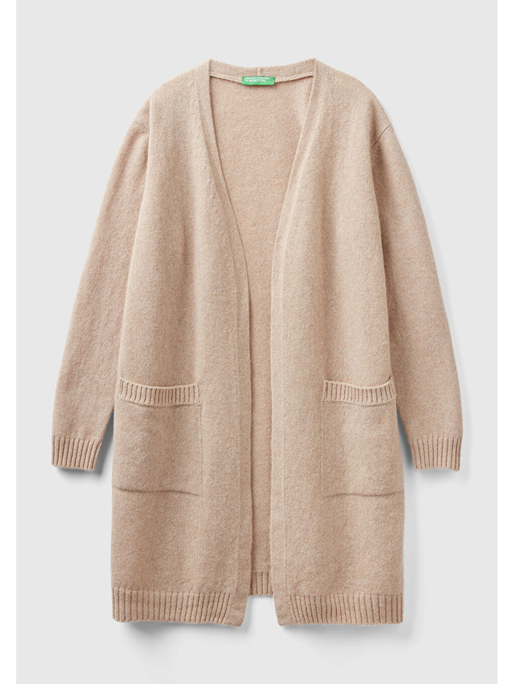 Kahverengi Kadın Sütlü Kahve Melanj %100 Yün Hırka-1