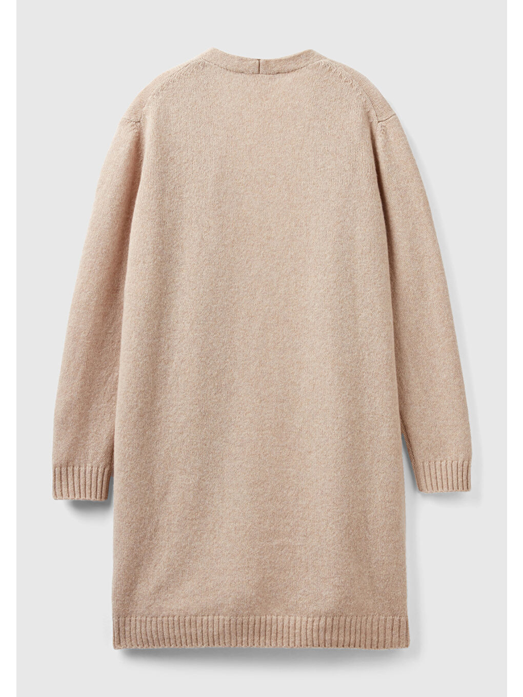 Kahverengi Kadın Sütlü Kahve Melanj %100 Yün Hırka-3