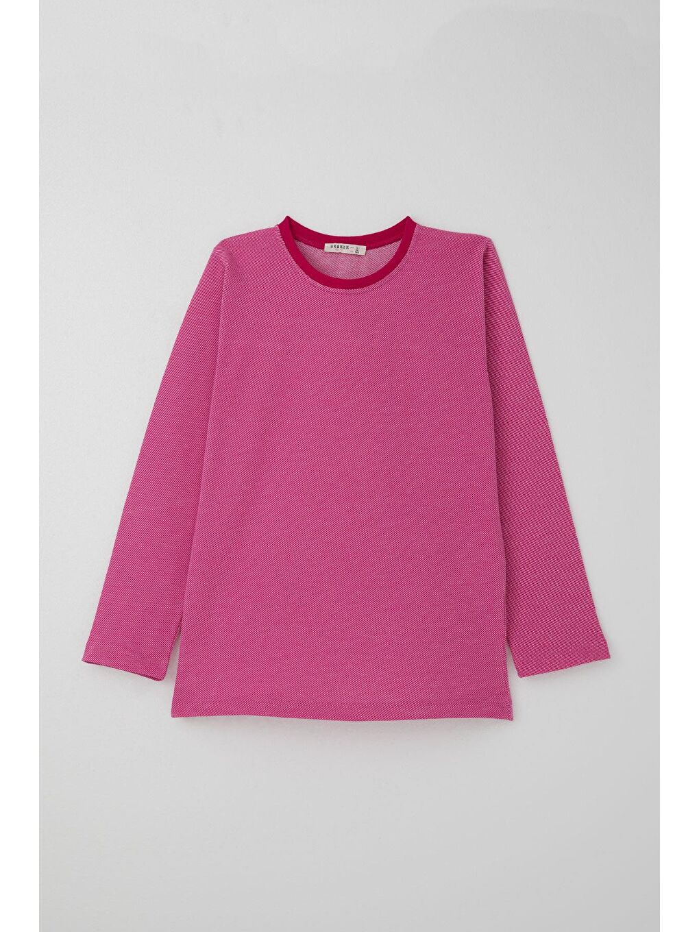 Kız Çocuk Pijama Takımı Verev Çizgi Desenli Pembe (9-12 Yaş)-1