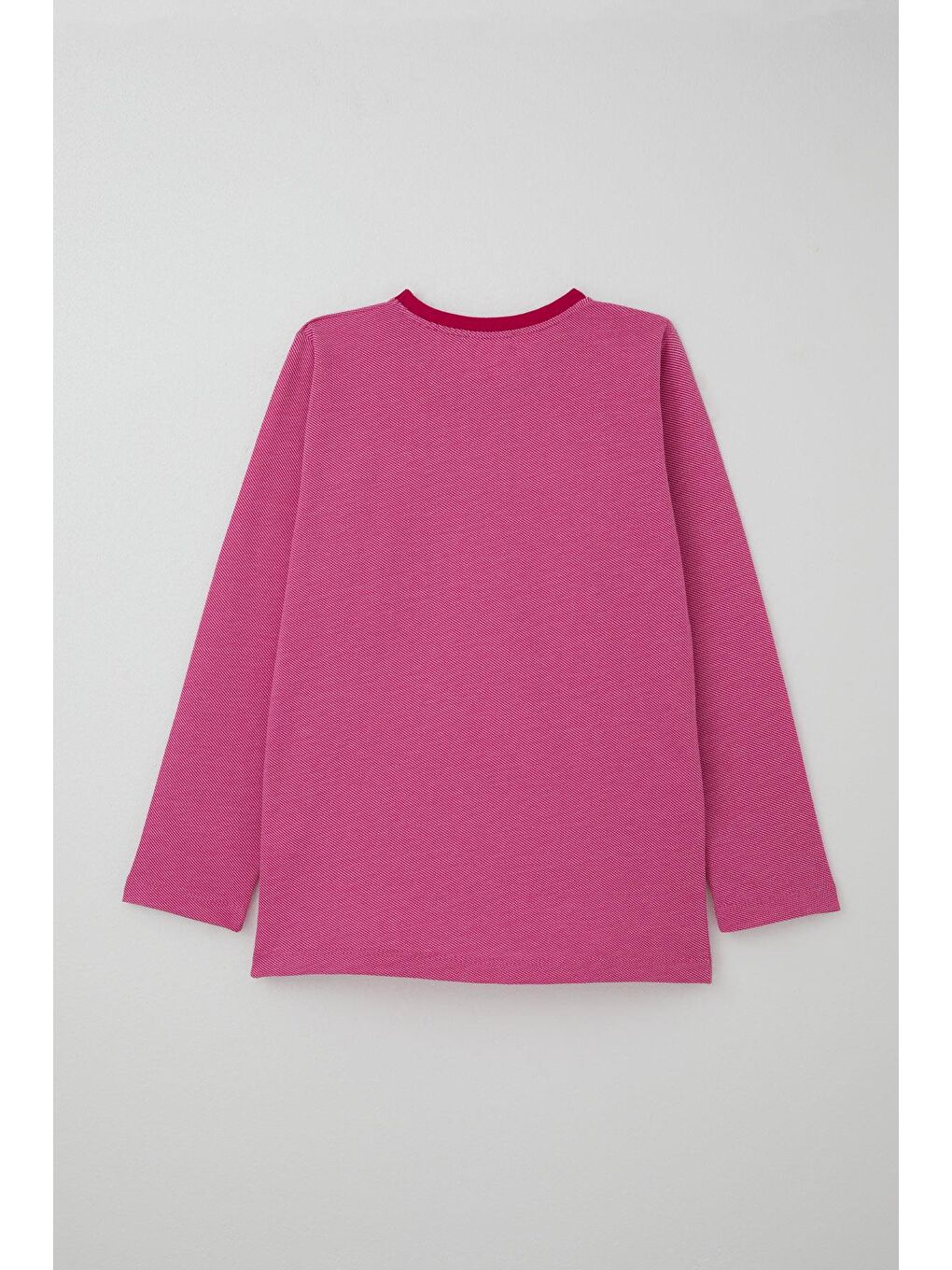 Kız Çocuk Pijama Takımı Verev Çizgi Desenli Pembe (9-12 Yaş)-3