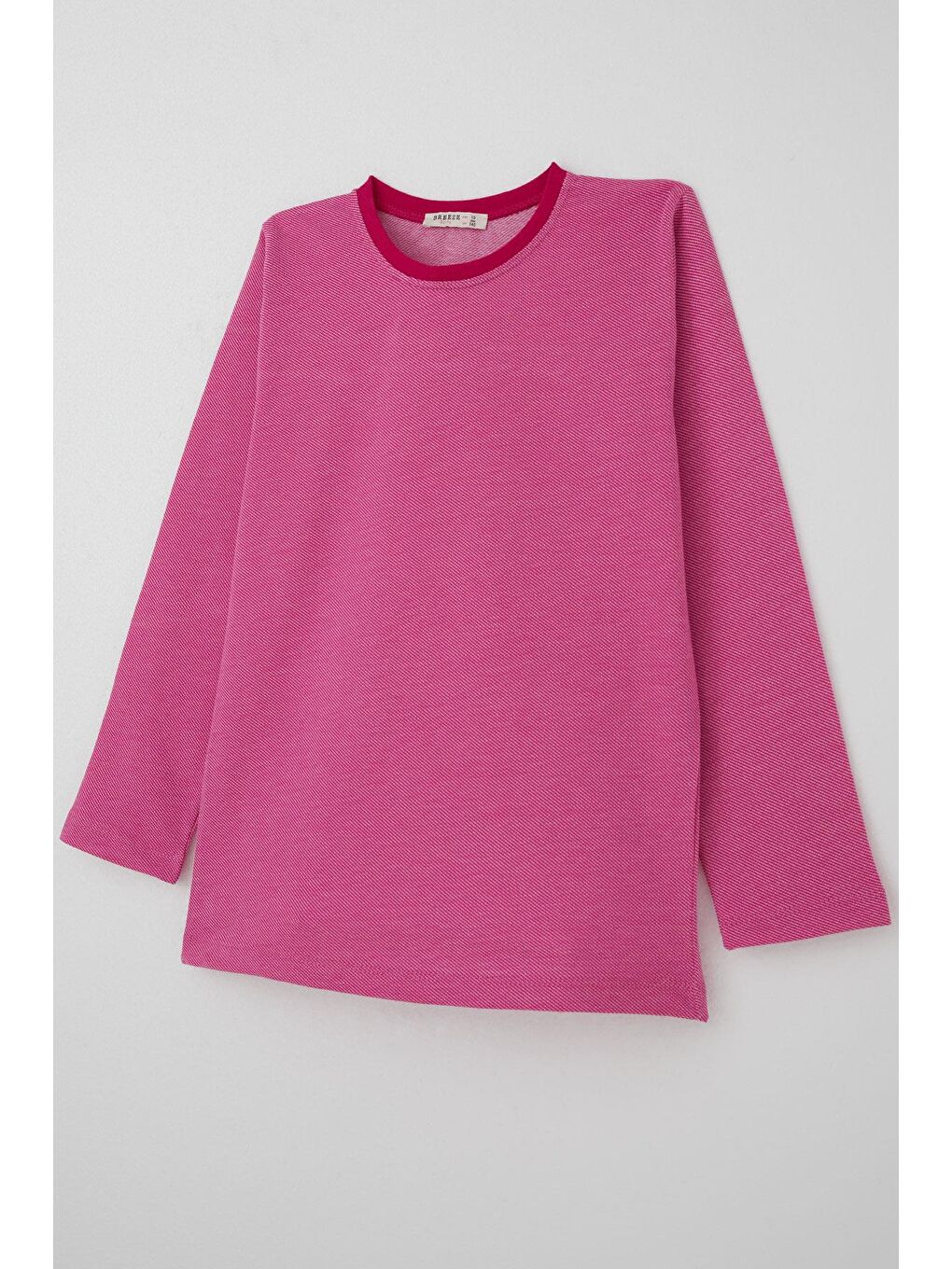 Kız Çocuk Pijama Takımı Verev Çizgi Desenli Pembe (9-12 Yaş)-5