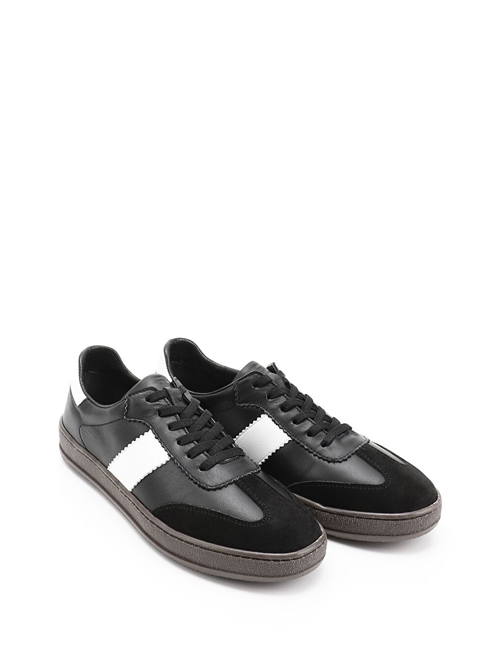 Siyah Kadın SİYAH Bağcıklı Hakiki Deri Sneaker-1