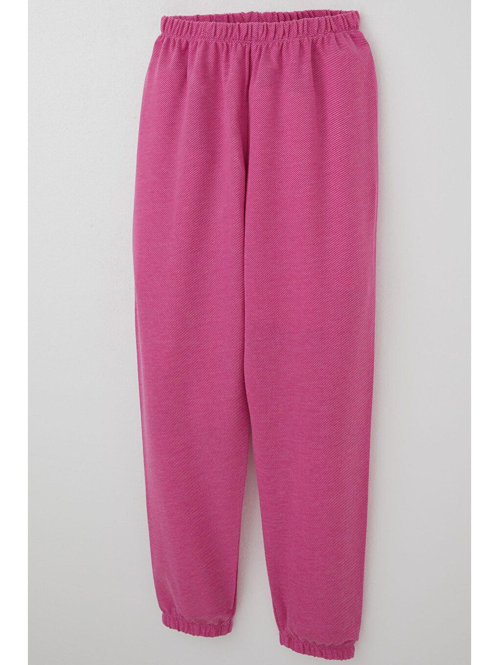 Kız Çocuk Pijama Takımı Verev Çizgi Desenli Pembe (9-12 Yaş)-6