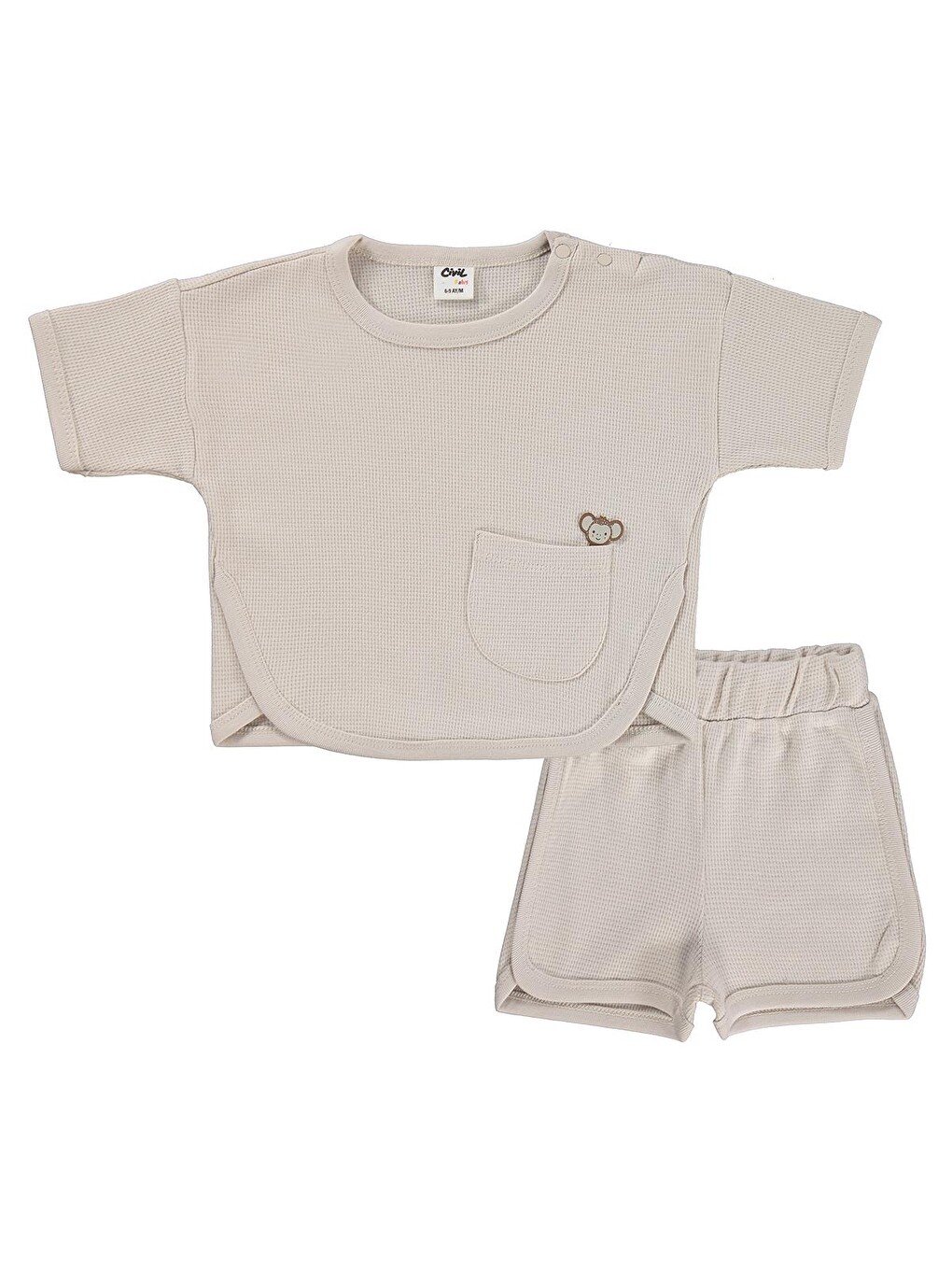 Baby Cepli Basic 6-18 Ay Takım - Bej-1