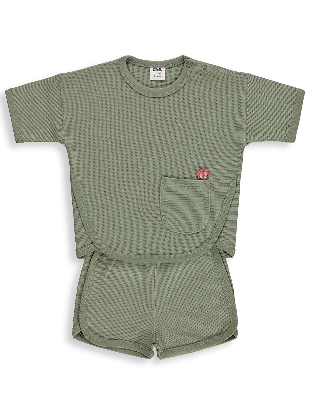 Baby Cepli Basic 6-18 Ay Takım - Haki