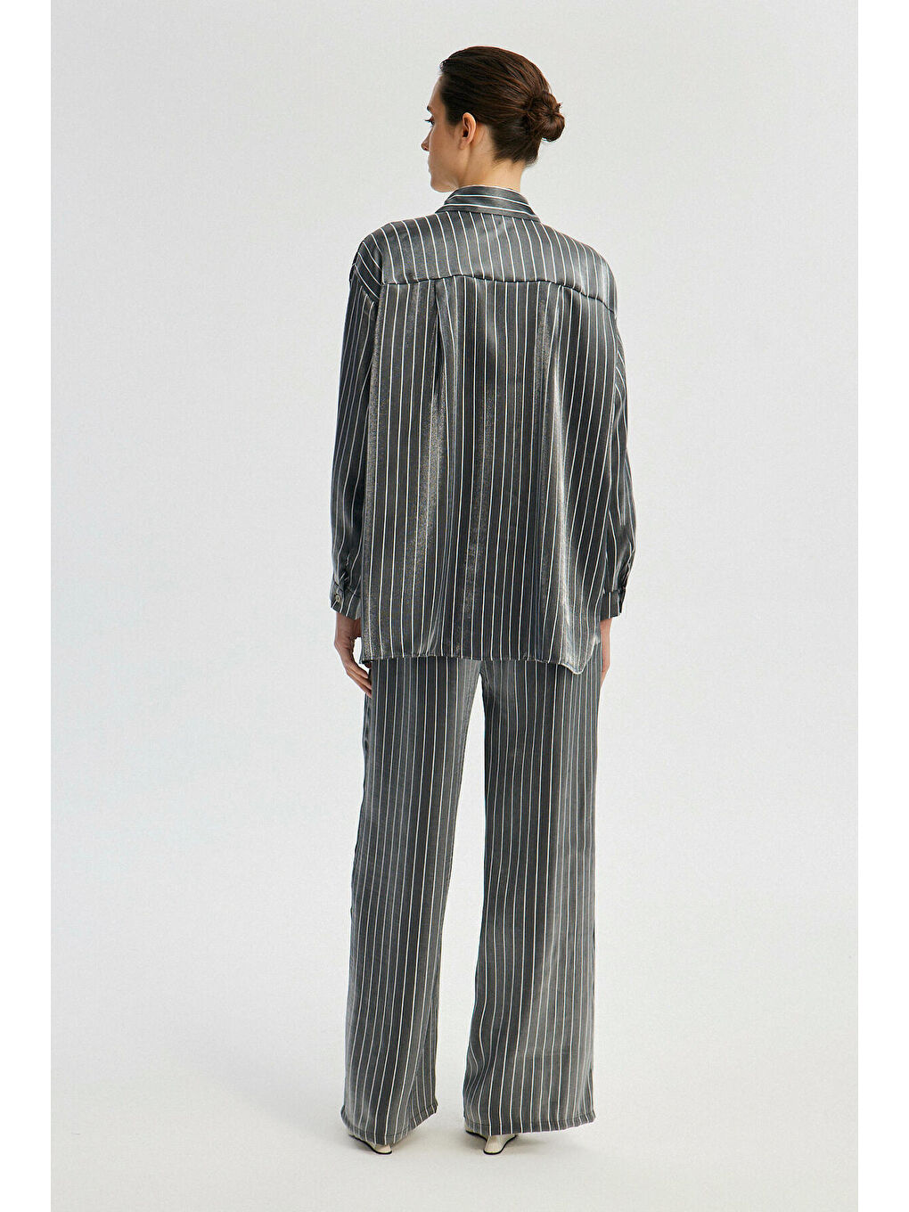 Siyah Gömlek Pantolon Viskon Takım-3