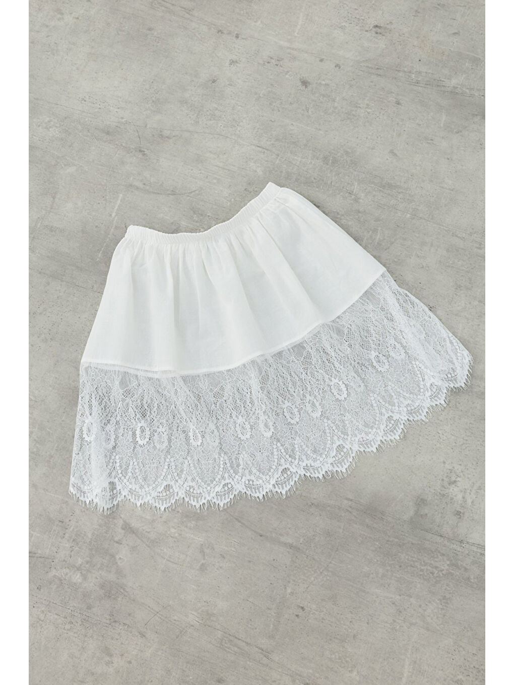 Dantel Detay Etek İçlikli Loly Sweat 1793 Bej-3