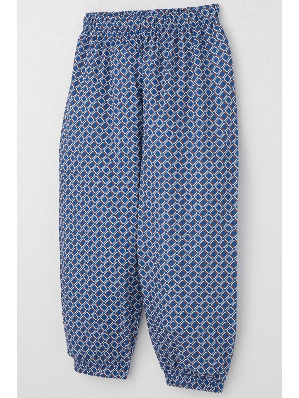 Erkek Çocuk Pijama Takımı Kare Desenli Mavi (1-3 Yaş)-6