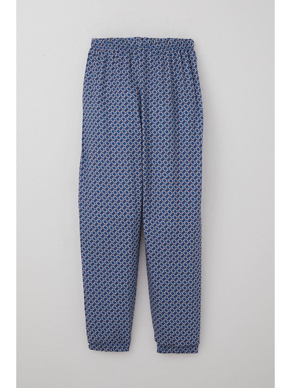 Erkek Çocuk Pijama Takımı Kare Desenli Mavi (4-8 Yaş)-4