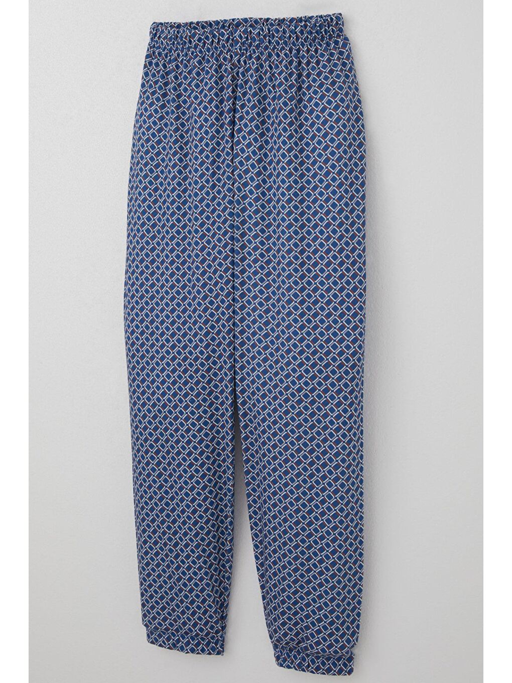 Erkek Çocuk Pijama Takımı Kare Desenli Mavi (4-8 Yaş)-6