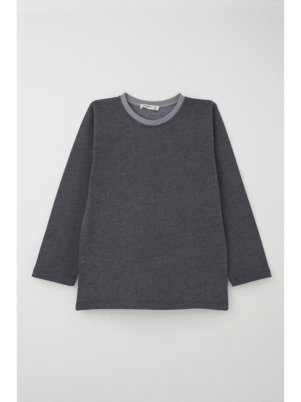 Erkek Çocuk Pijama Takımı Verev Çizgi Desenli Siyah (4-8 Yaş)-1