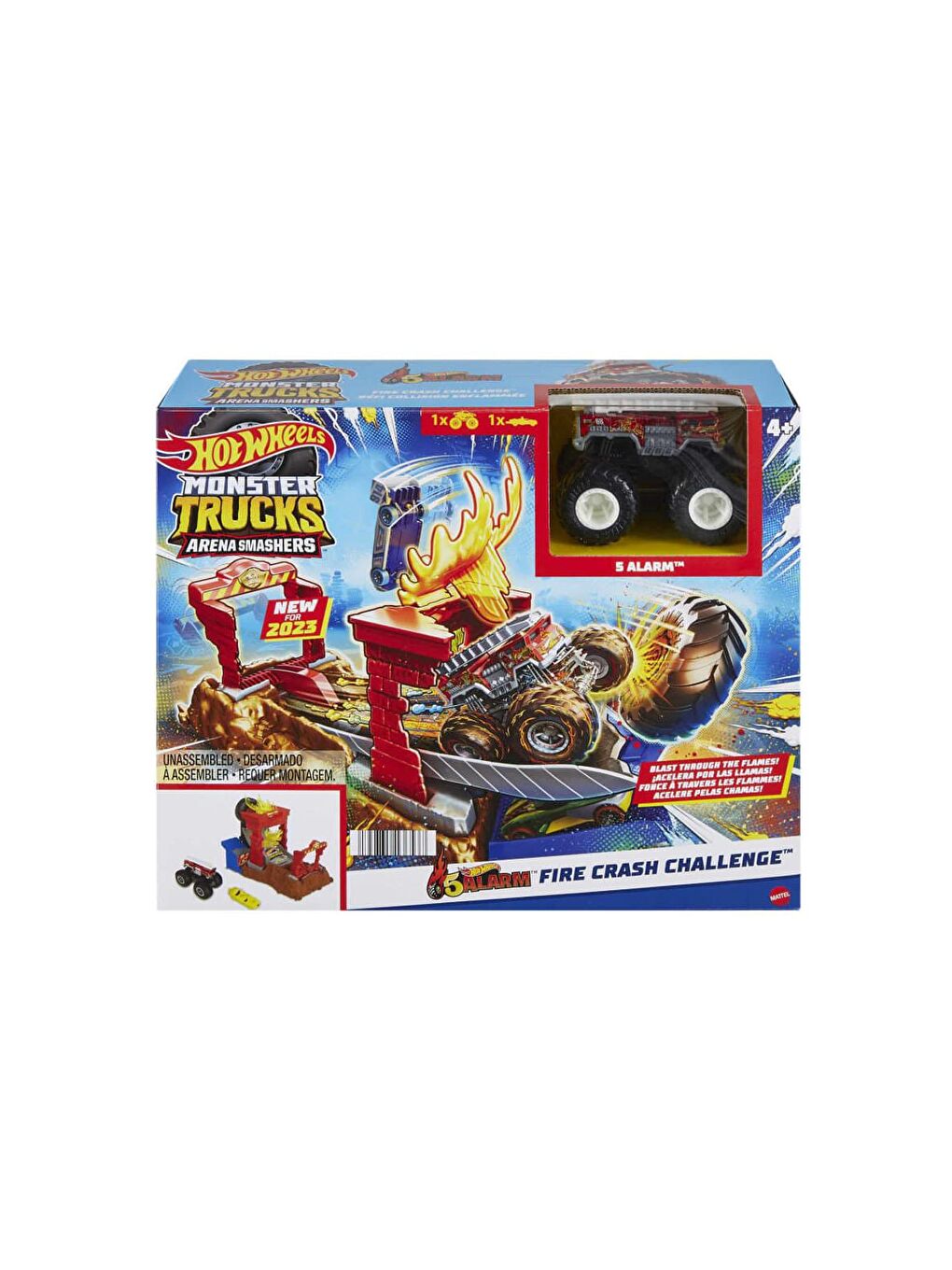 Hot Wheels Beyaz-Renklibaskı Monster Trucks Arenada Mücadeleye Başlangıç Setleri HNB90 - 3