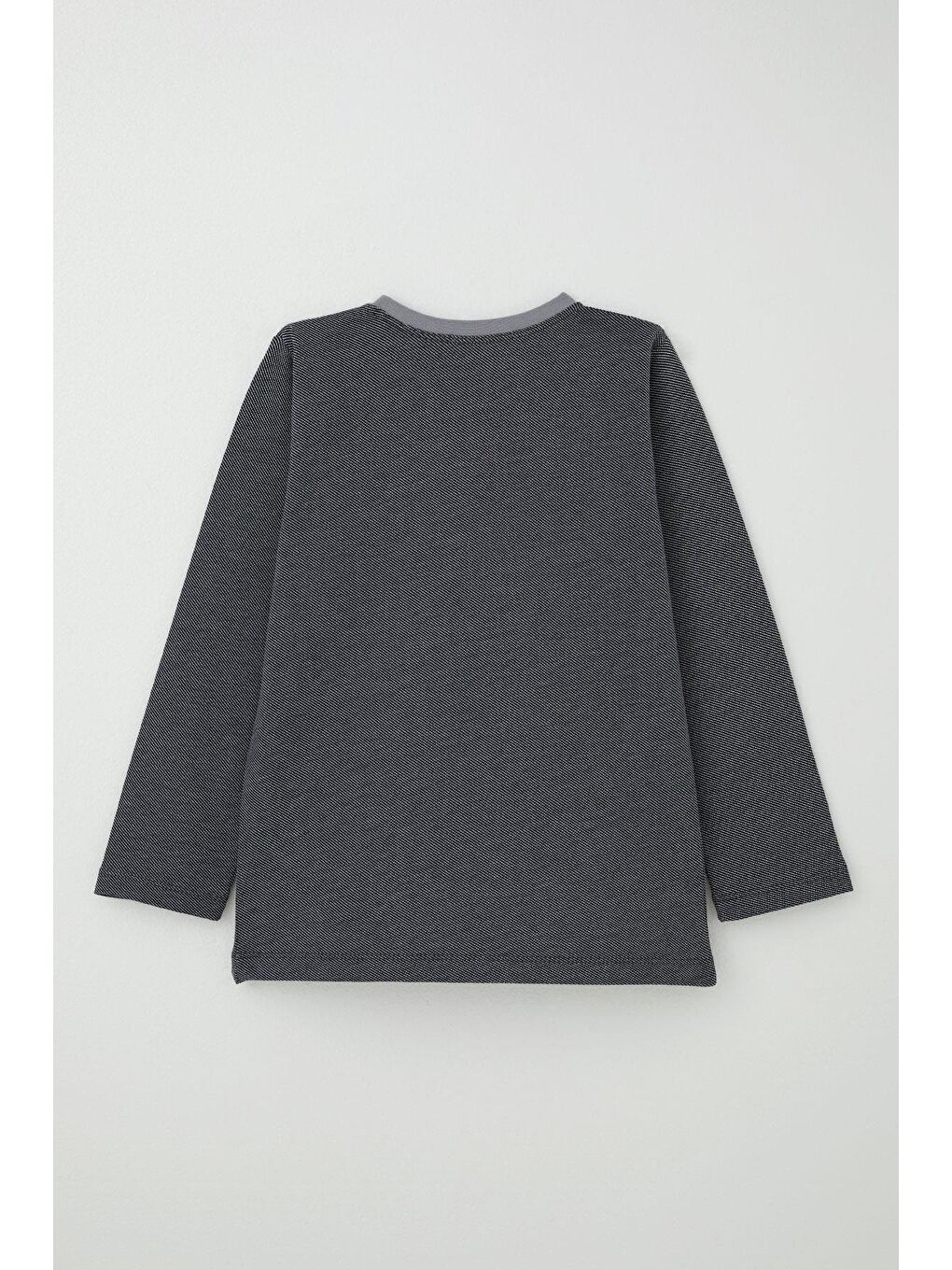 Erkek Çocuk Pijama Takımı Verev Çizgi Desenli Siyah (4-8 Yaş)-3