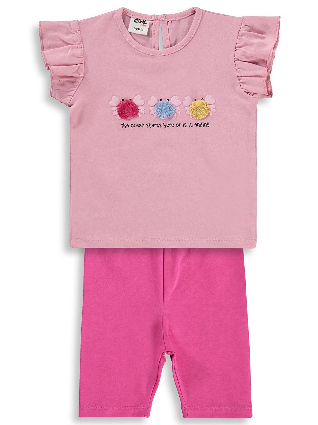 Baby Renkli Nakışlar 6-18 Ay Takım - Pembe