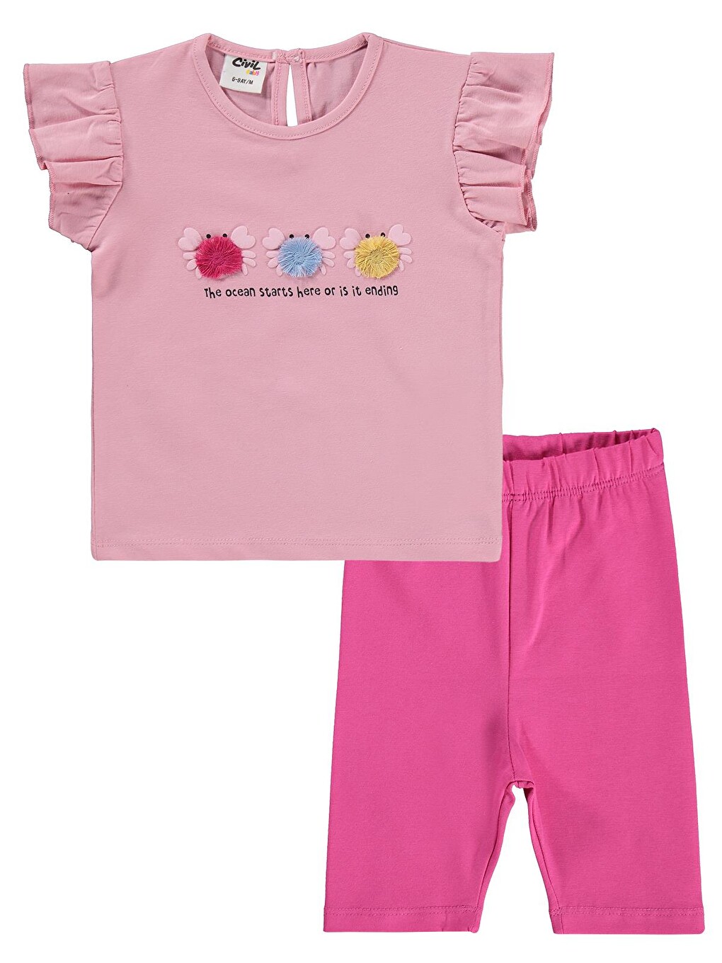 Baby Renkli Nakışlar 6-18 Ay Takım - Pembe-2