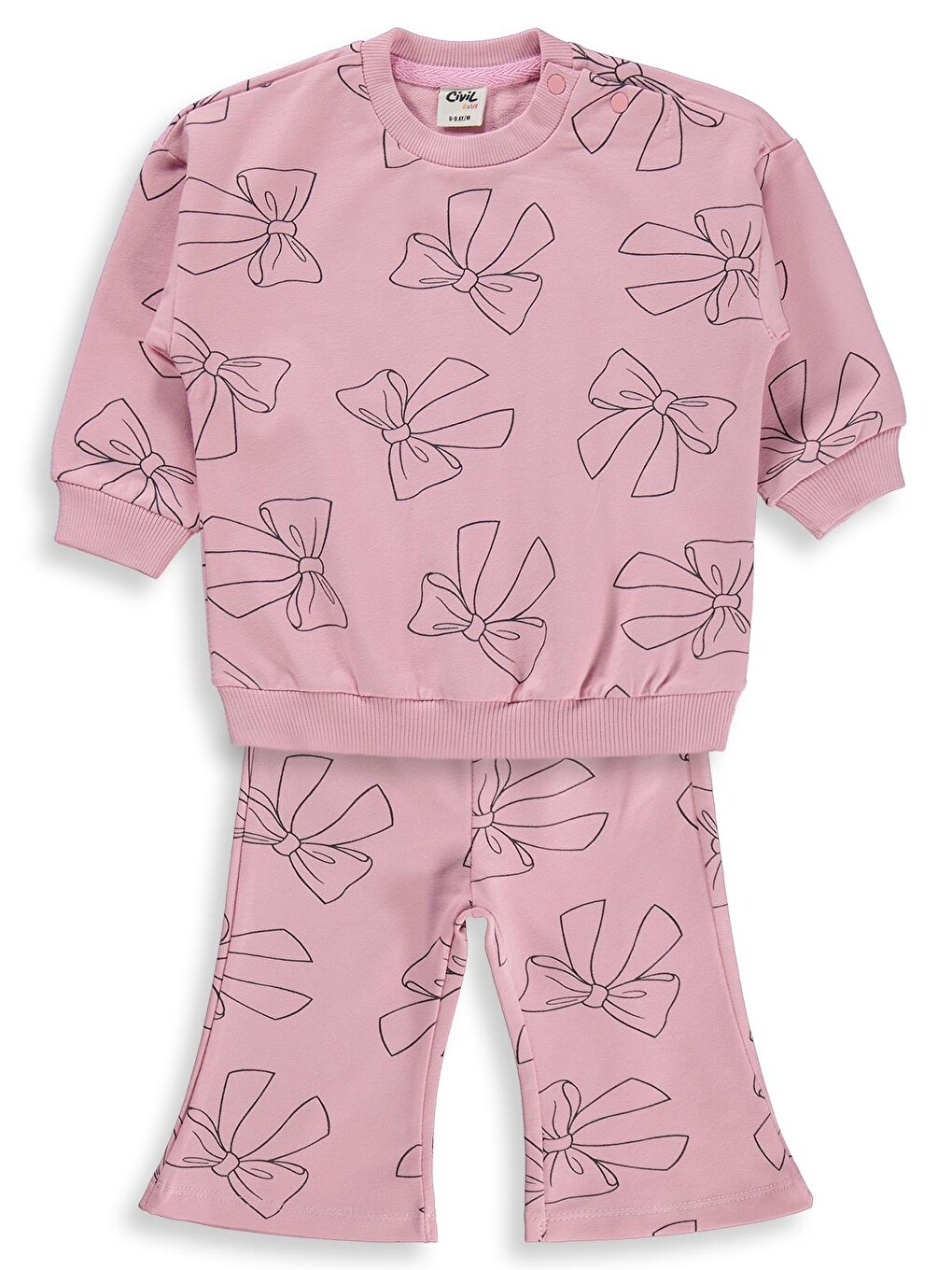 Baby Fiyonk Empirme 6-18 Ay Takım - Pembe