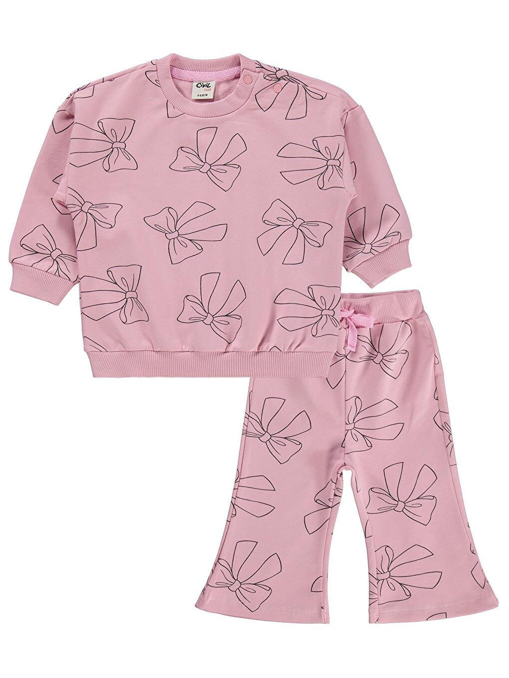 Baby Fiyonk Empirme 6-18 Ay Takım - Pembe-1