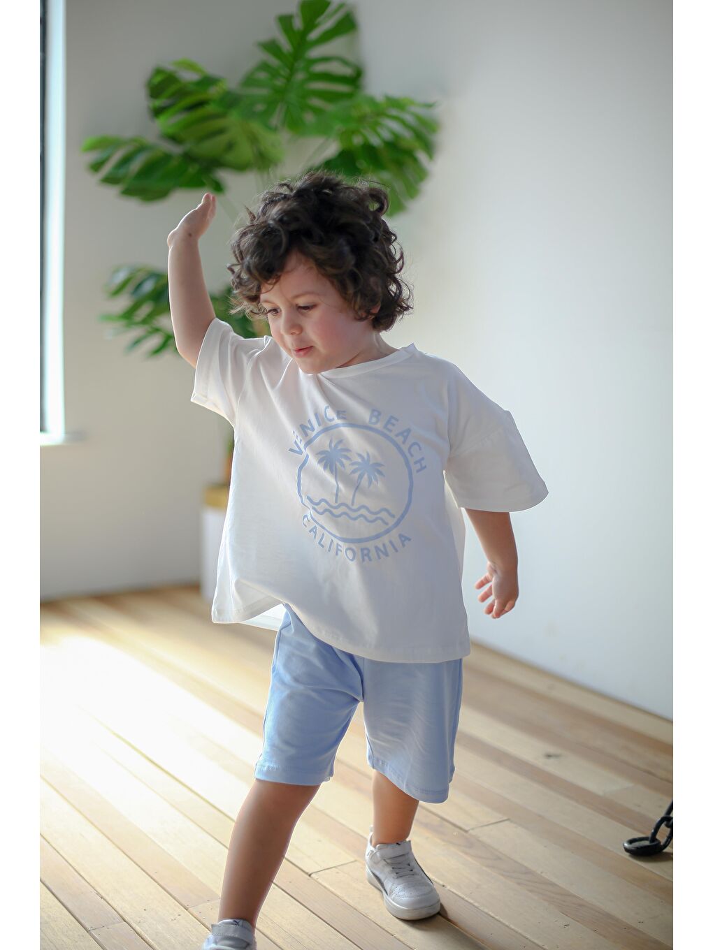 Mavi California Baskılı İkili Takım-2