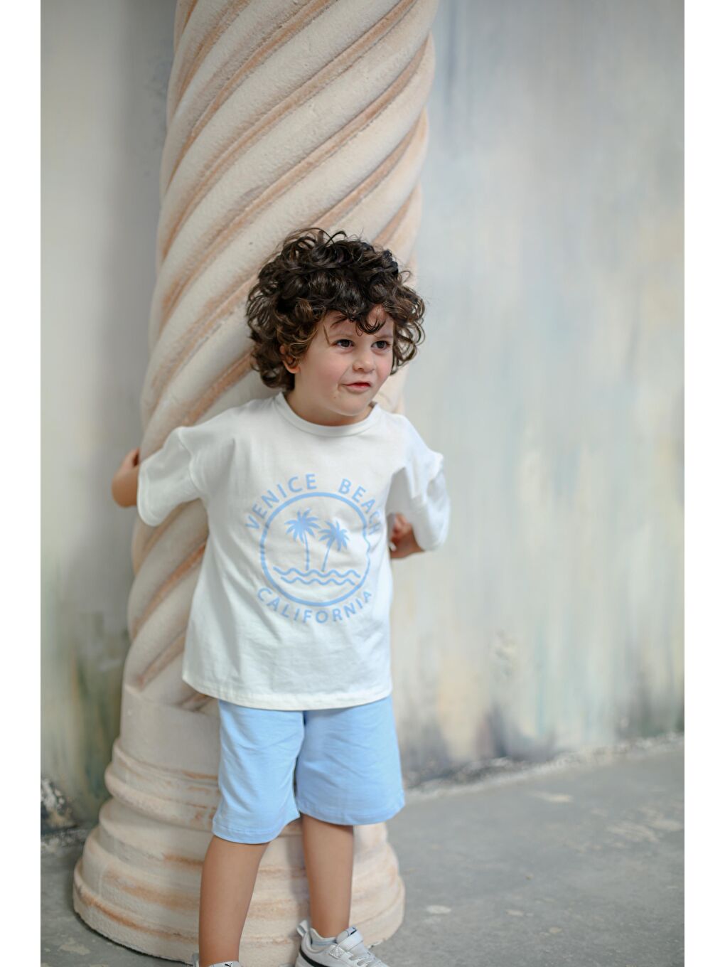 Mavi California Baskılı İkili Takım-3