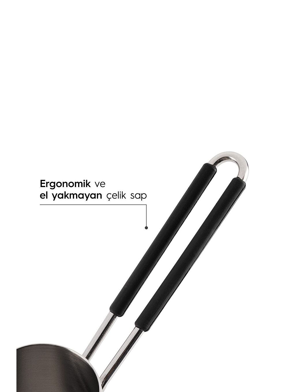 Gri Everest 4 Parça Standlı Paslanmaz Çelik Cezve Seti-3