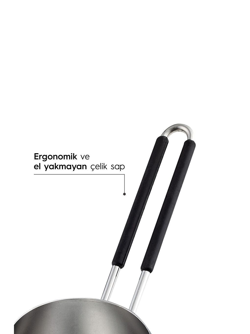 Gri Modern 4 Parça Standlı Paslanmaz Çelik Cezve Seti-4