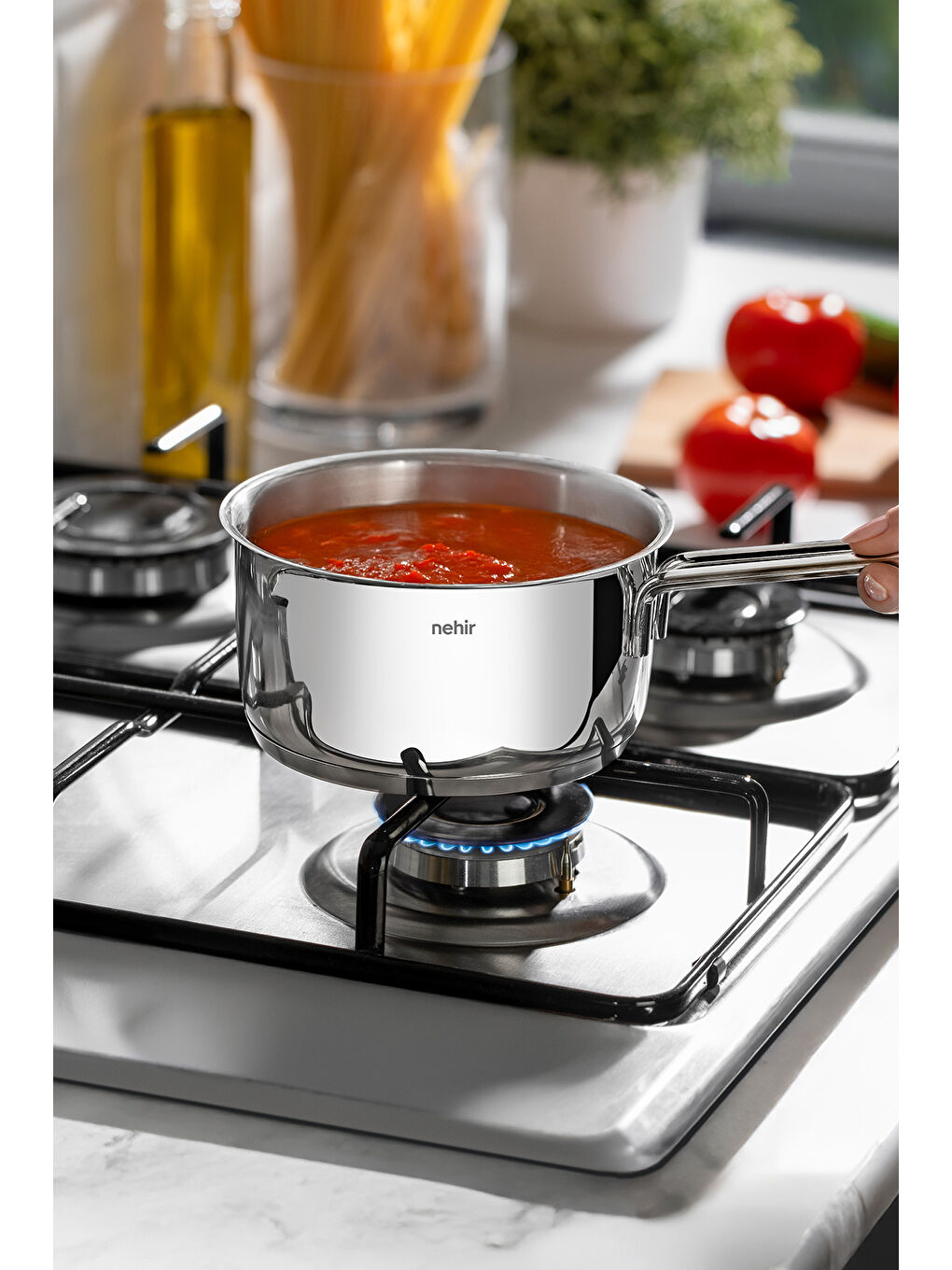 Gri Silver Çelik Sosluk 14 cm Kapaksız