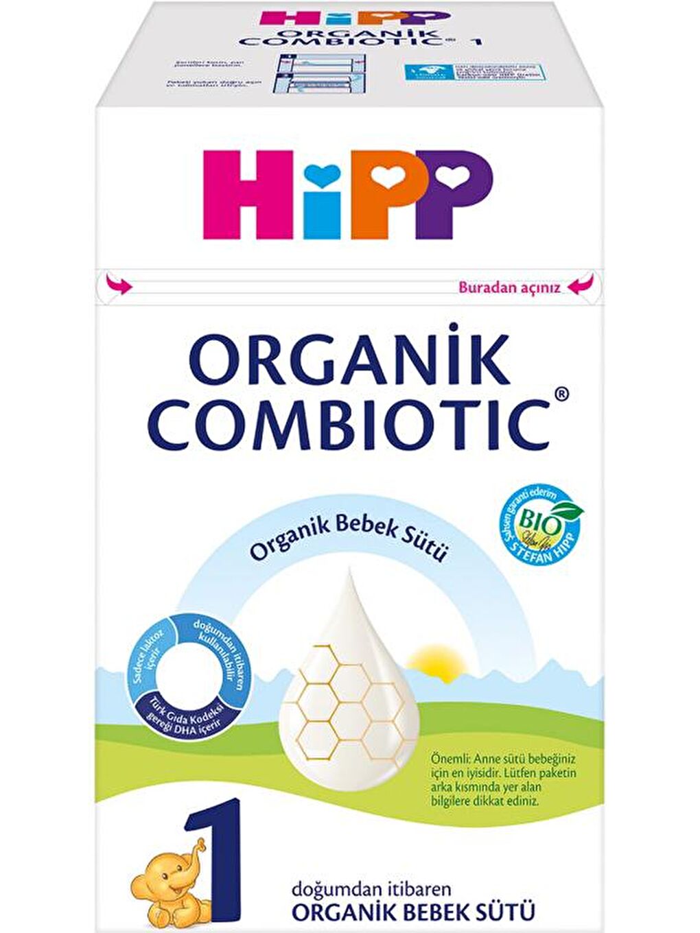 HiPP Renksiz Organik Bebek Sütü Combiotic 600 g