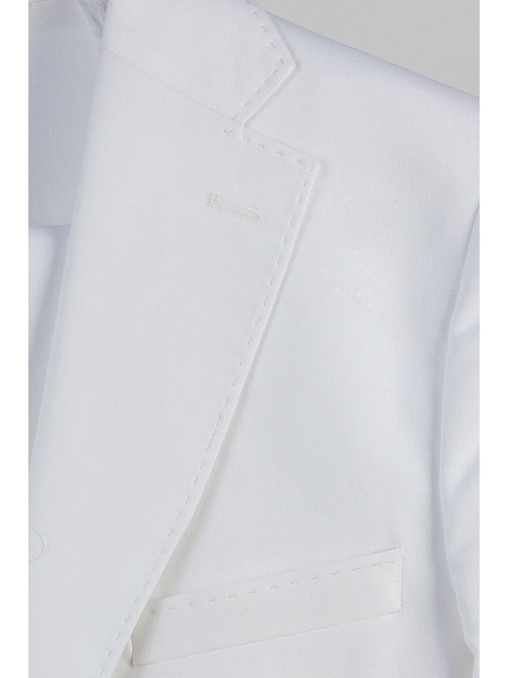 Giotelli Erkek Beyaz Dar Kesim Slim Fit Viskon Torba Cep Klasik Yaka Takım Elbise-3