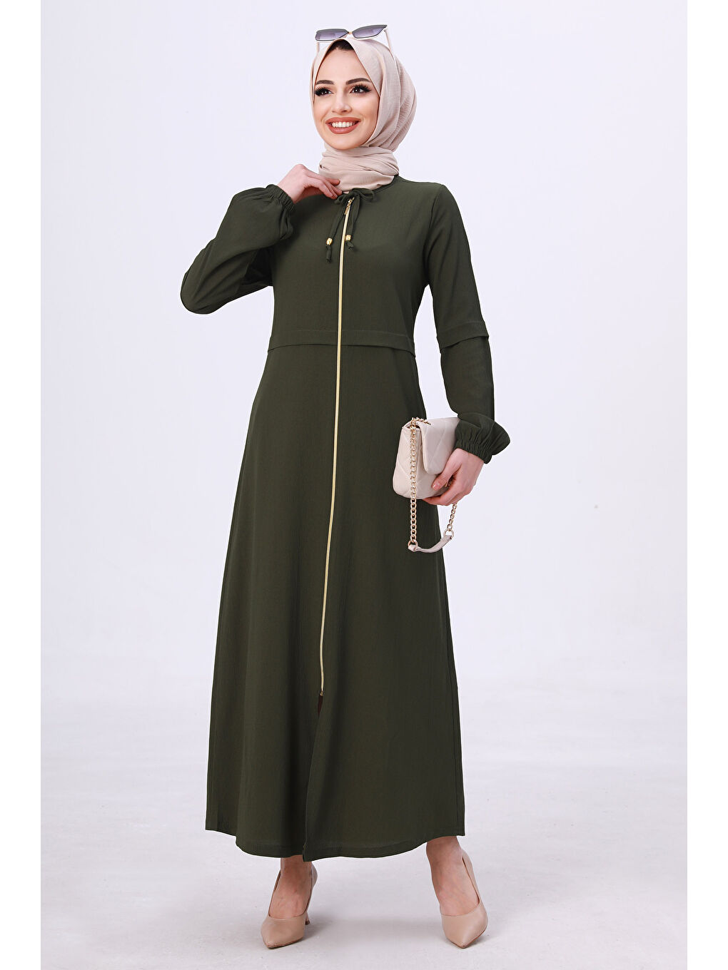 Fermuarlı Kap Haki - 27072-2