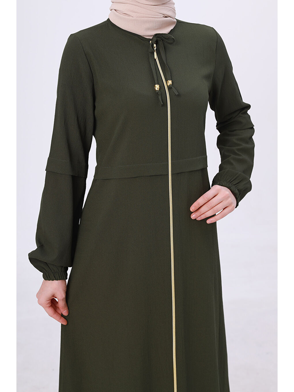 Fermuarlı Kap Haki - 27072-5