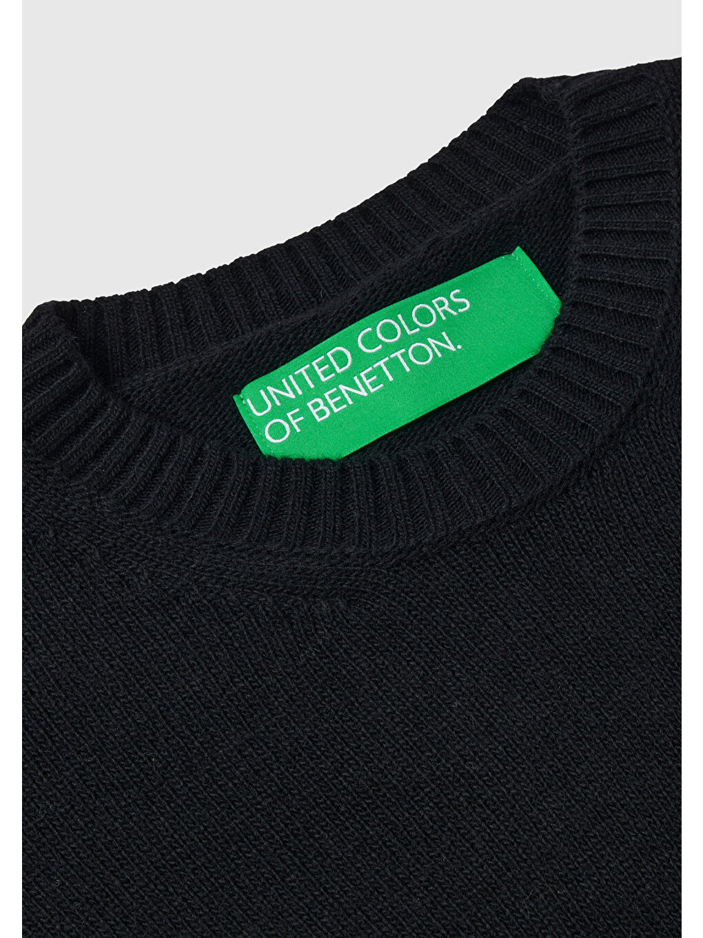 Kadın Siyah Yün Karışımlı Boxy Fit Kazak-5