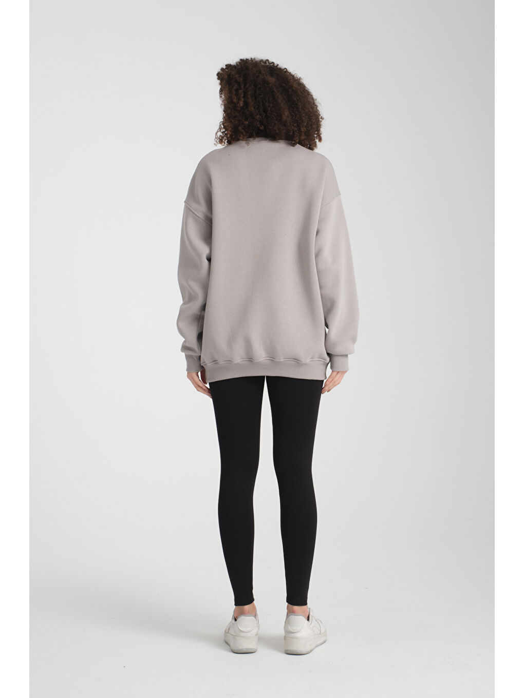 Ekru Uzun Kol 3 iplik Sweatshirt BK 1014-3