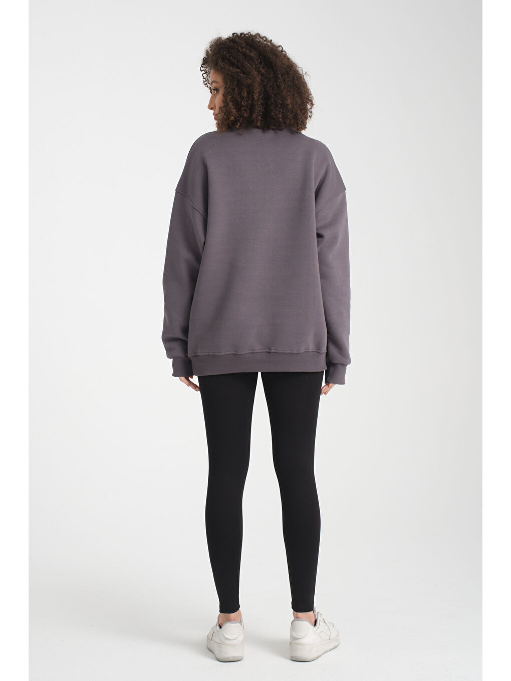 Antrasit Uzun Kol 3 iplik Sweatshirt BK 1014-3