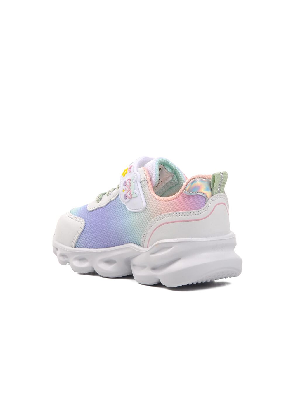 Beyaz Pudra Cırtlı Kız Çocuk Spor Ayakkabı 1415-B-3