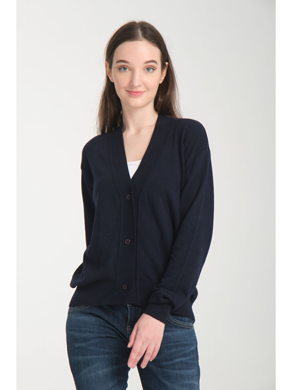 Lacivert Kadın Hırka 4814