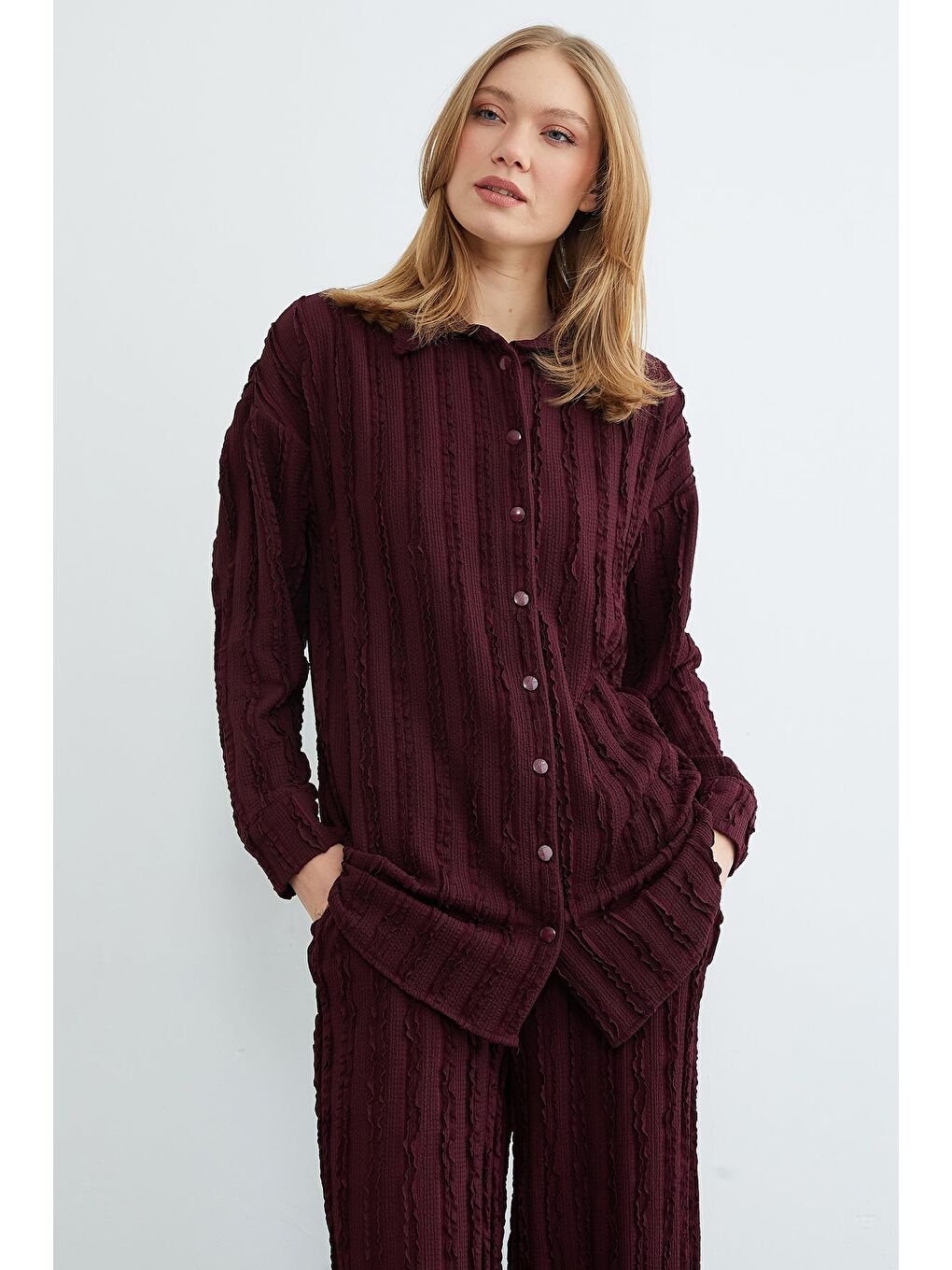 Mürdüm Fullamodest Krep Kumaş Salaş 2 Li Takım-2