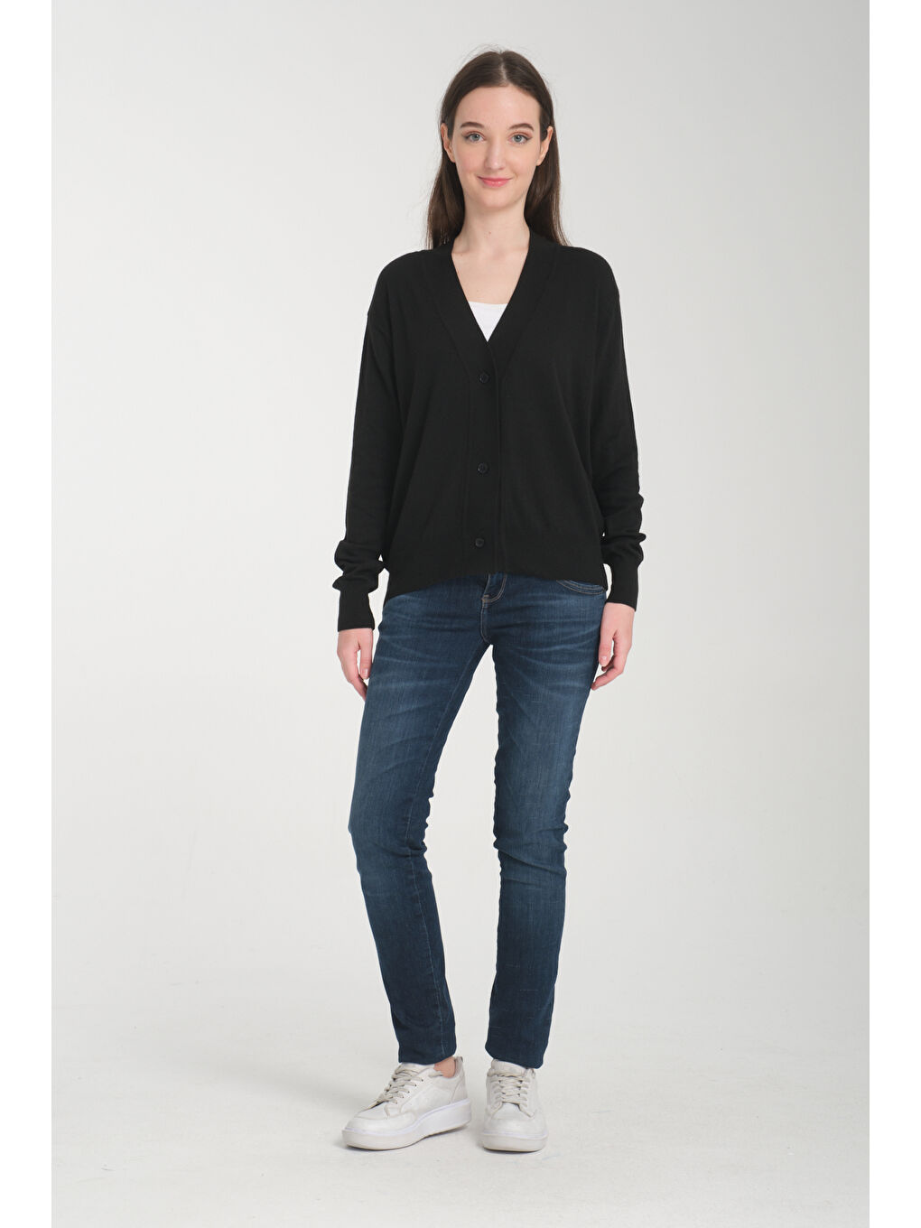 Siyah Kadın Hırka 4814-1