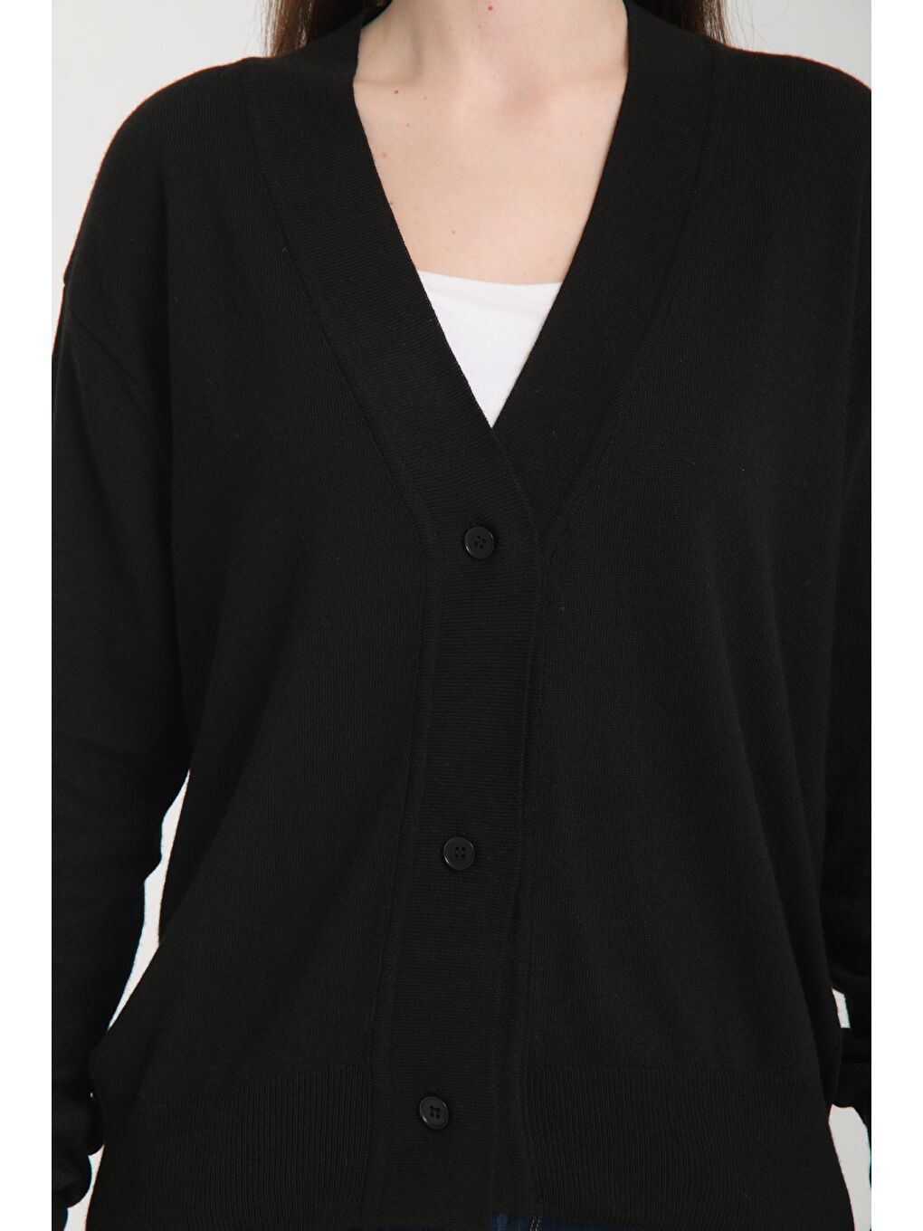 Siyah Kadın Hırka 4814-2