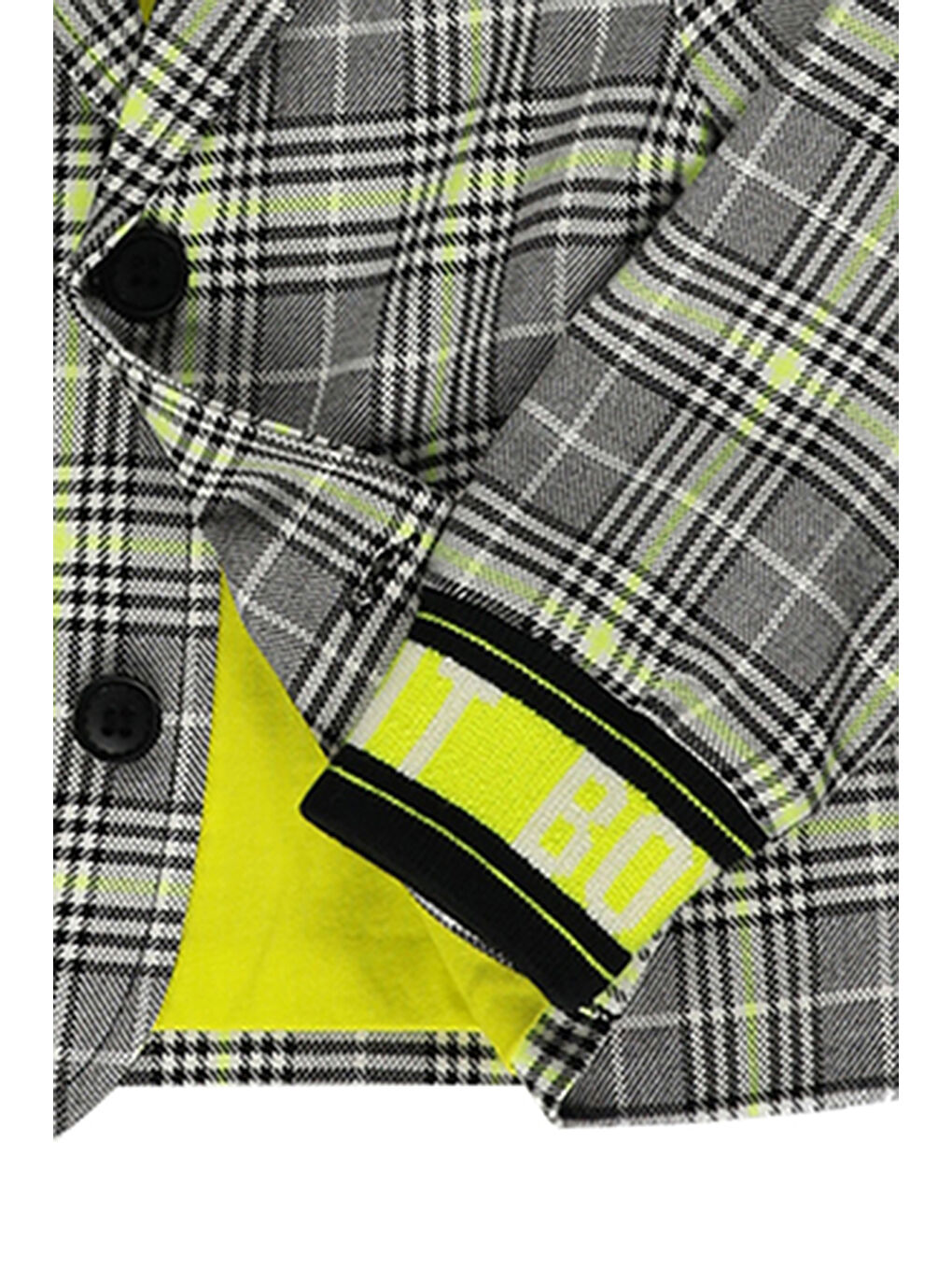 Erkek Bebek Ekose Desenli Siyah Ceket-2