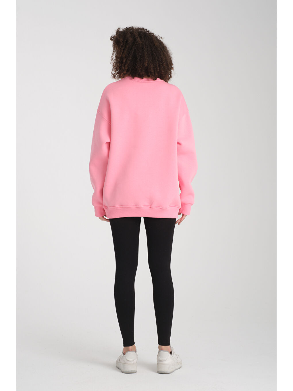 Pembe Uzun Kol 3 iplik Sweatshirt BK 1014-3