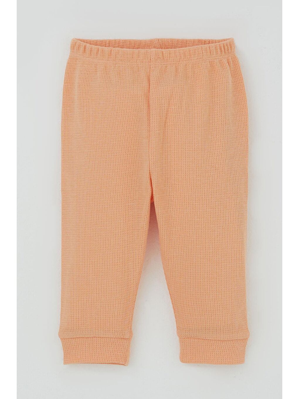 Pembe Kız Bebek Pijama Takımı Omuzdan Patlı Çiçek Baskı Armalı Somon (4 Ay-1 Yaş)-2