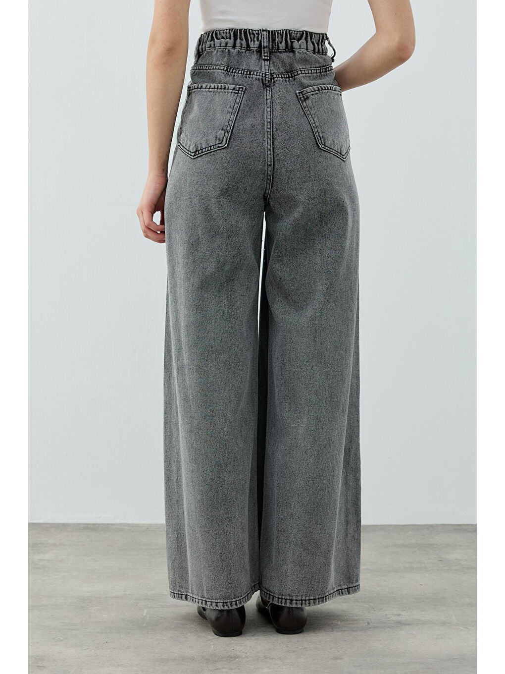 Gri Taşlı Very Shiny Denim Pantolon 1770 Füme-2