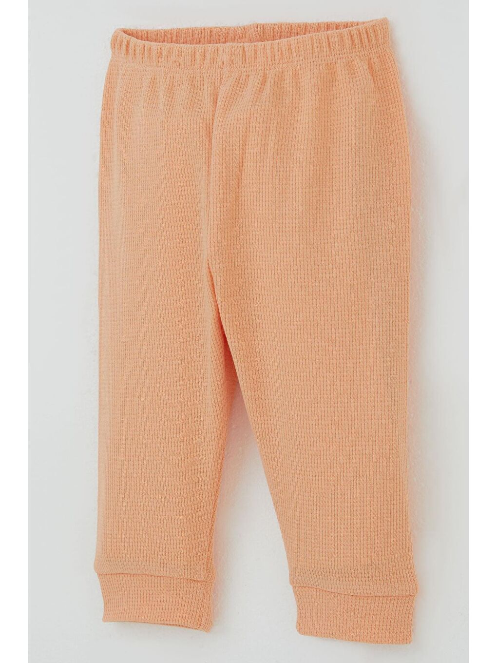 Pembe Kız Bebek Pijama Takımı Omuzdan Patlı Çiçek Baskı Armalı Somon (4 Ay-1 Yaş)-6