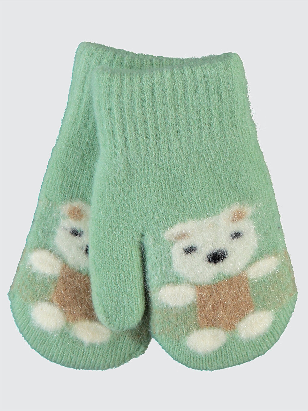 Yeşil Kız Çocuk Eldiven 1-3 Yaş Mint