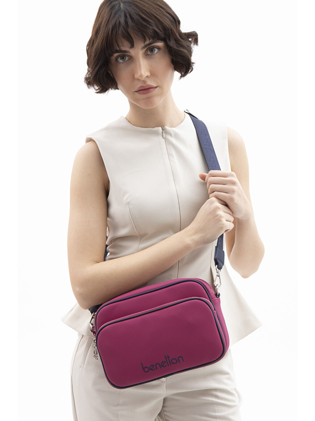 Kadin Çapraz Çanta Mürdüm-Laci̇vert BNT1599-1